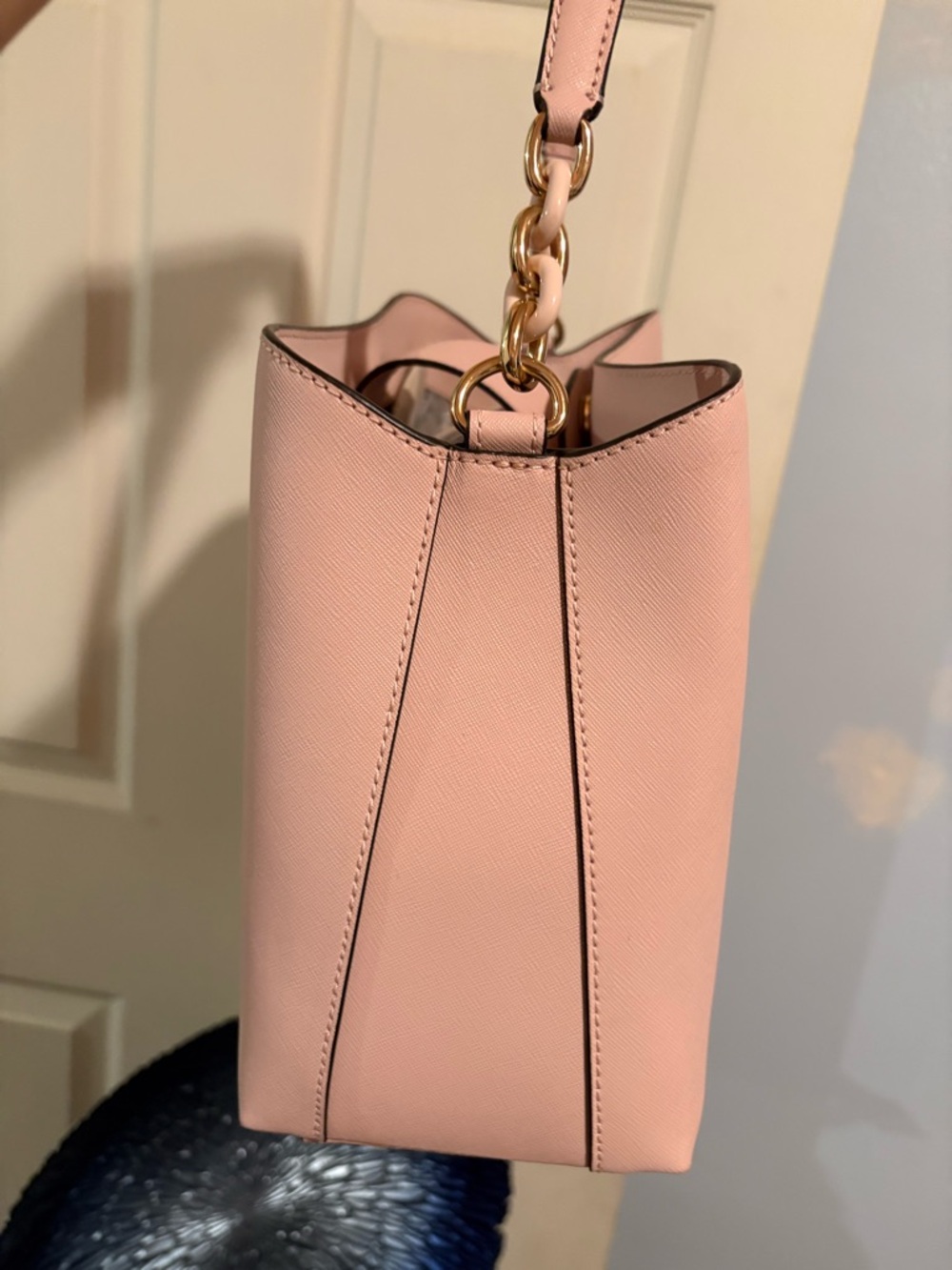 Michael Kors New Blush Pink Saffiano Leather Shoulder Bag w/ Crossbody Strap - Picture 5 of 5